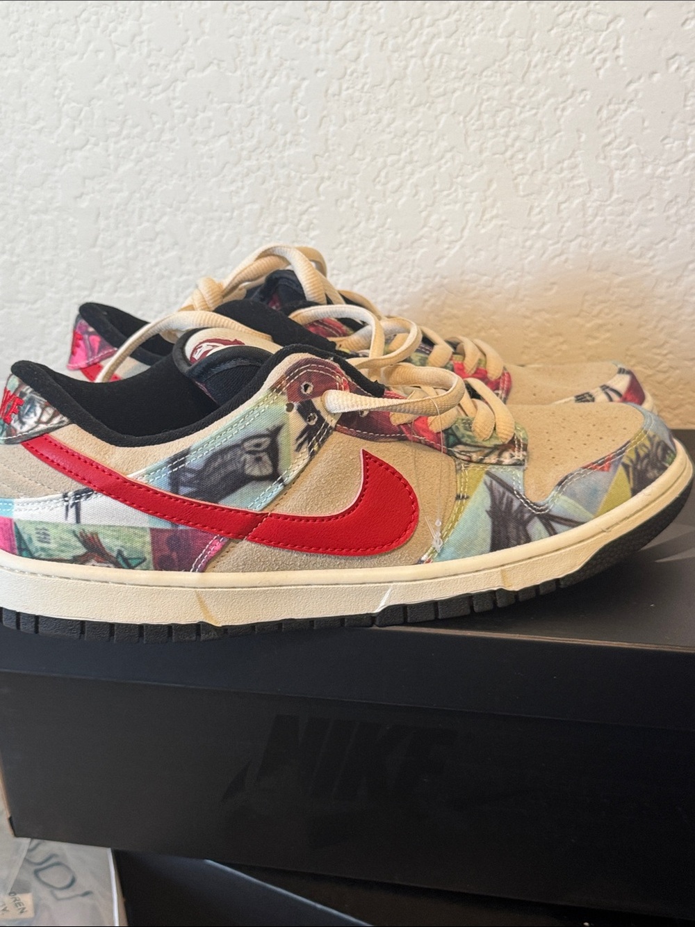 Nike  Multicolor Graphic Sneakers with Red Swoosh